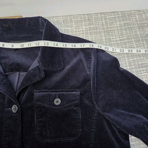 Talbots Stretch Corduroy Trucker Jacket Women's XL Black - Picture 5 of 11